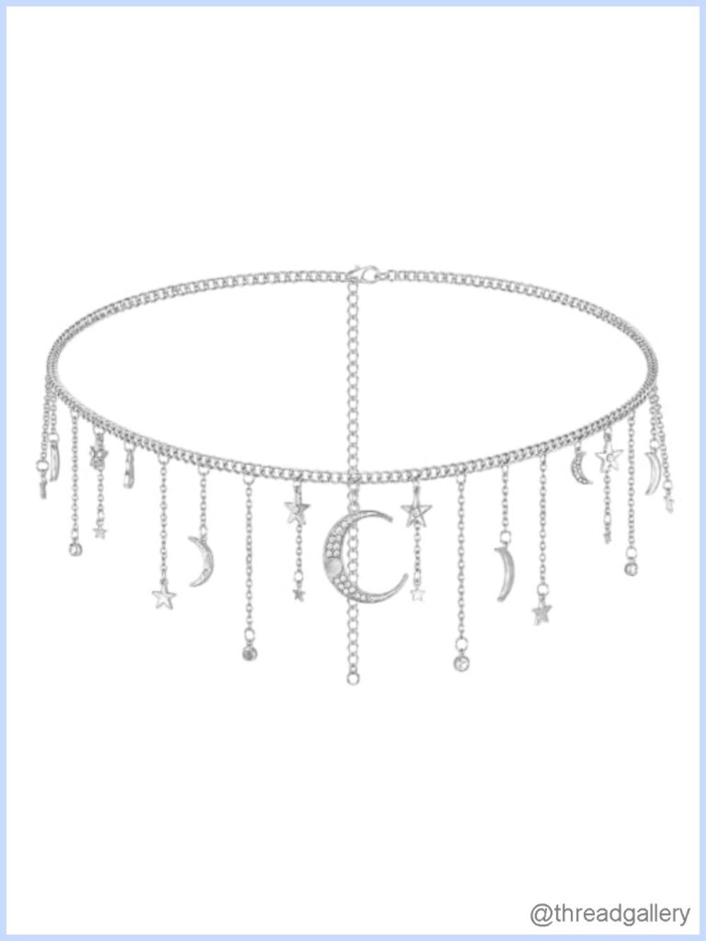 Adjustable Metal Star Chain Belt Waist Chain for Women